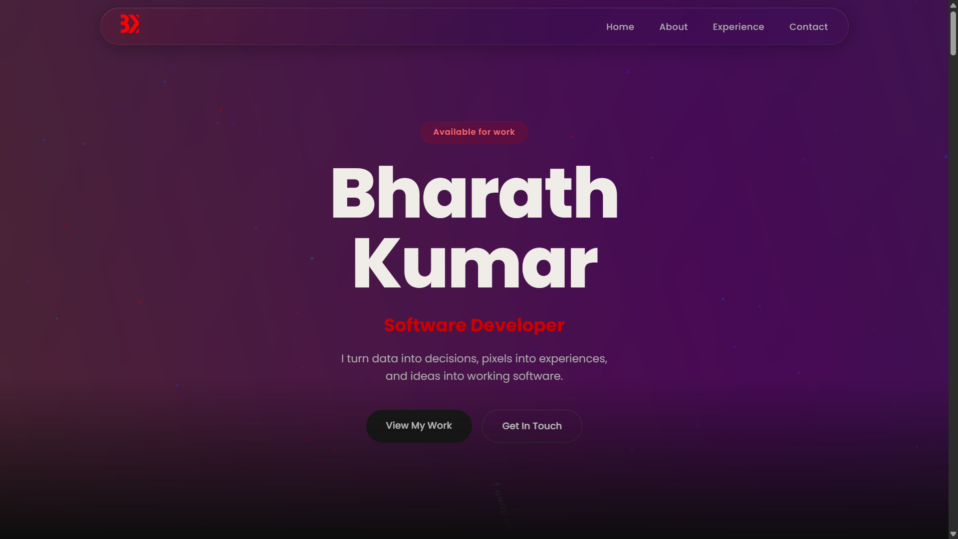 Bharath Kumar — Data Analyst · Designer · Developer